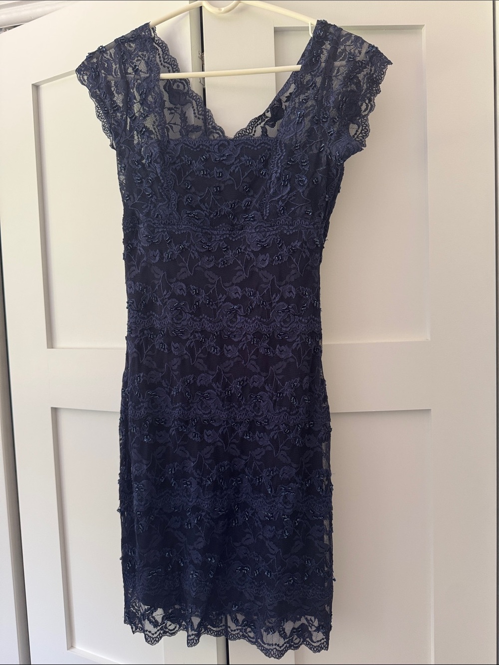 Onyx Nite Navy Lace Midi Dress